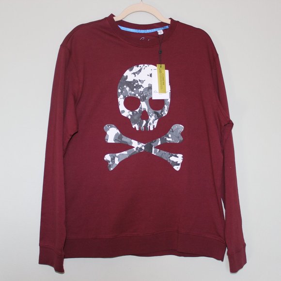 Robert Graham Other - ROBERT GRAHAM Knockout Classic Fit Skull Sweatshirt Burgundy Size XL | Brand New